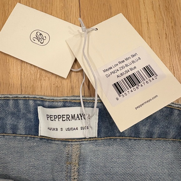 Peppermayo - Maysa Low Rise Mini Skirt - Blue - Picture 3 of 4